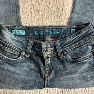 Sang Real Only the Chosen Bootcut Jeans 5 Pocket Design Signature Hardware. 29